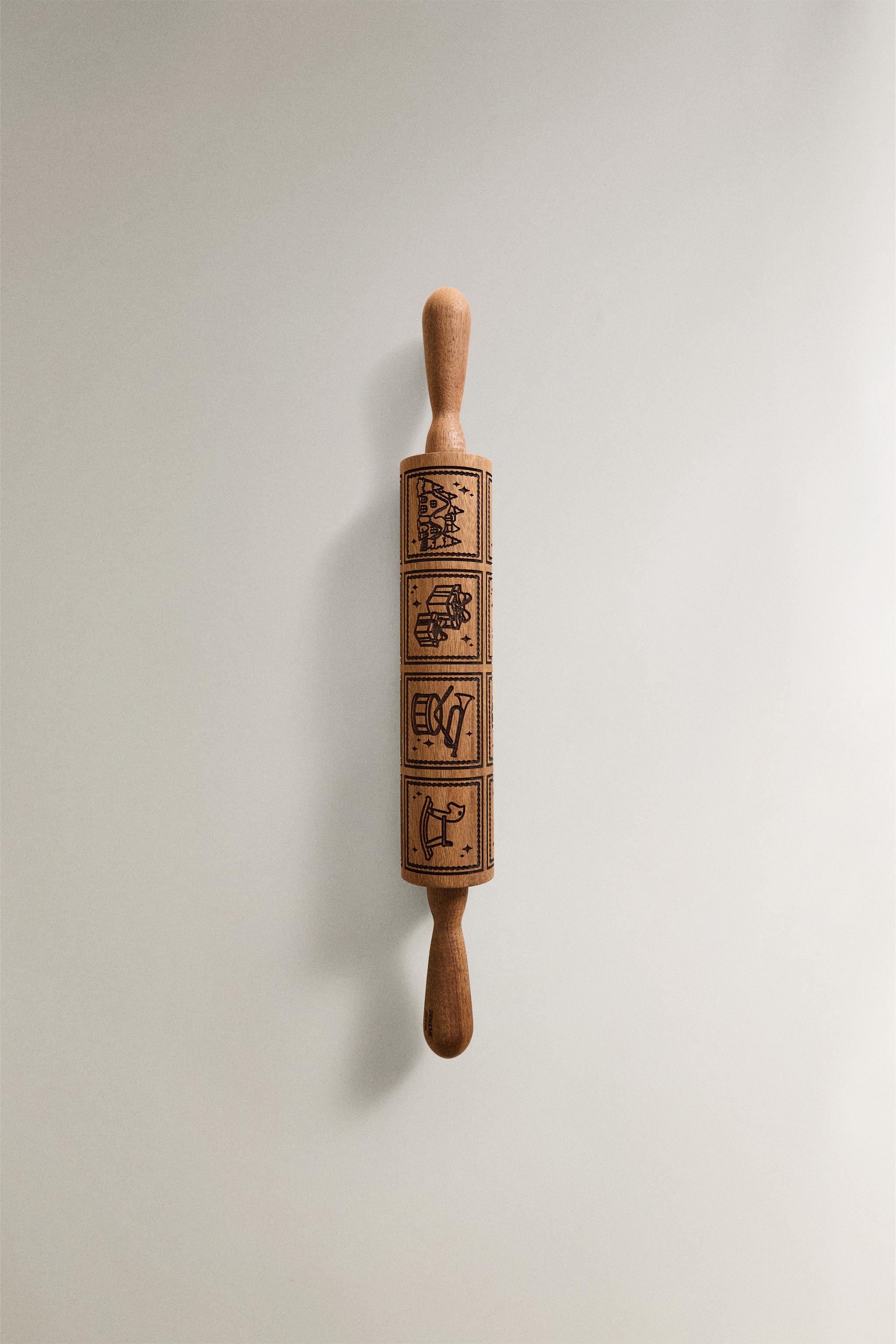 ROULEAU EN BOIS D'ACACIA MOTIFS NOËL